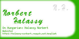 norbert halassy business card